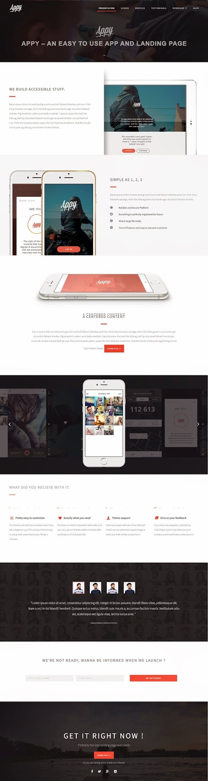 Premium App Landing Page Template 2015