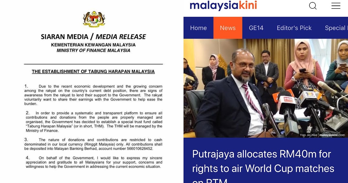 Kerajaan buka Tabung Harapan Malaysia untuk kutip derma 