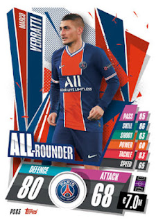 Topps Match Attax 2020-2021 Paris Saint-Germain Set