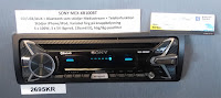 Sony MEX-XB100BT. It has nice carbon fiber look, the illumination flashes and so on, but mayby just too much. CD / USB / AUX, Bluetooth support mediastream and phone. Varible illumination / LED. Power 4x100W, 3 x 5V preout (RCA), Price: 2695 SEK