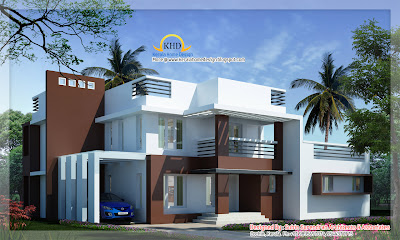 Modern Contemporary Villa design - 250 Sq M (2700 Sq. Ft) - January 2012