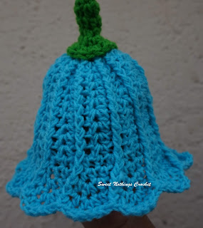 full front view of the baby blue preemie crochet beanie or cap