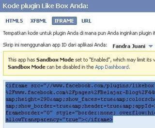 Cara Membuat facebook like box di blog