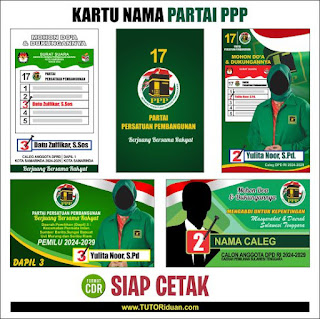 Kartu Nama Caleg Partai PPP Pemilu 2024 CDR