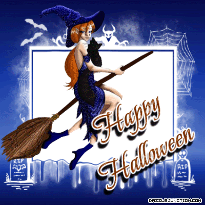 Blue Color Halloween Cards