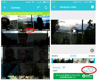 hasil kompres video