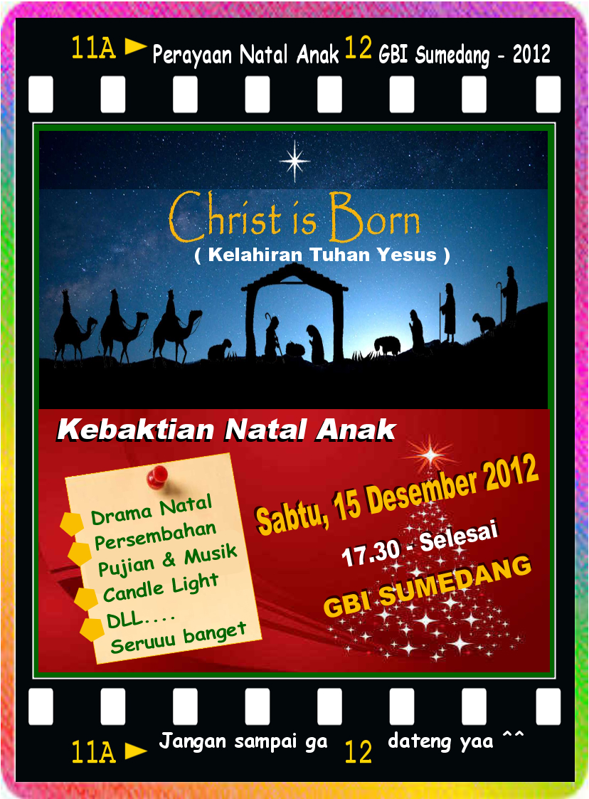Sekolah Minggu: Contoh Poster Acara Natal Anak 2012 : GBI 