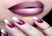 Ombre nails create a fashionista look