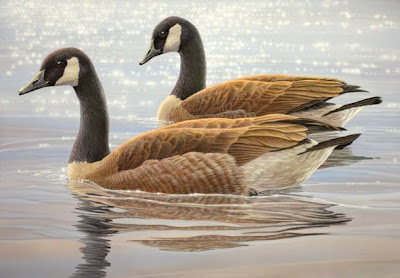 Canada Geese, Federal Duck Stamp entry by Shari Erickson