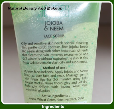 Jovees Joojba & Neem scrub- Ingredients