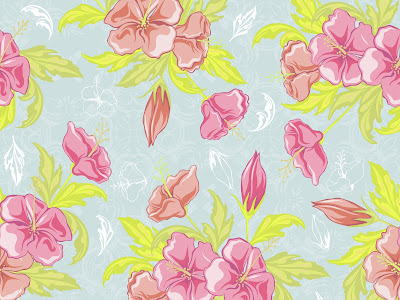 Vintage flower wallpaper