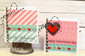 SRM Stickers Blog - Valentine Mini Cards by Laurel - #cards #mini #valentines #stickers #twine #borders