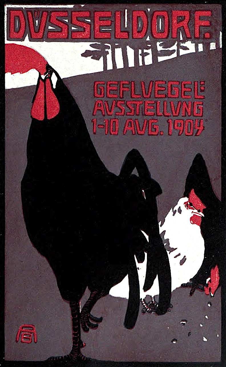 B. Albers 1904 Dusseldorf Ausstellung rooster