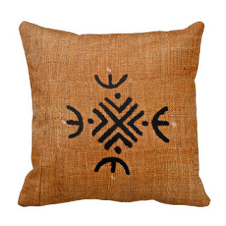 Mud cloth print throw pillow