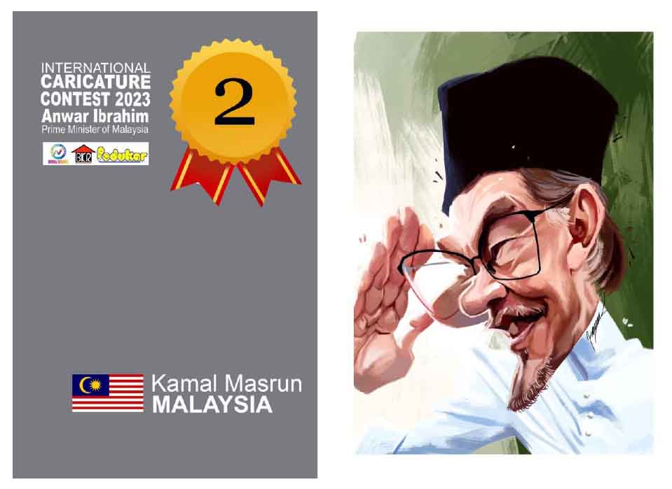 Winners of the International Caricature Contest, Malaysia 2023