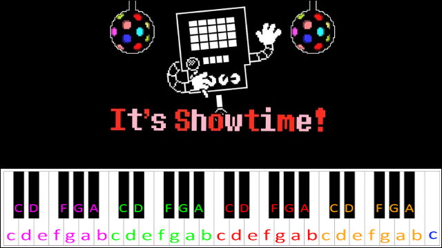 It's Showtime! (Undertale) Hard Version Piano / Keyboard Easy Letter Notes for Beginners