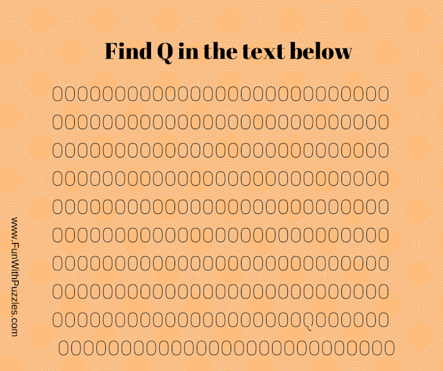 Brain Teaser to find Q in given pattern of Os