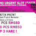 Urgent slot untuk plastik print