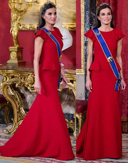 Queen Letizia in Carolina Herrera dress