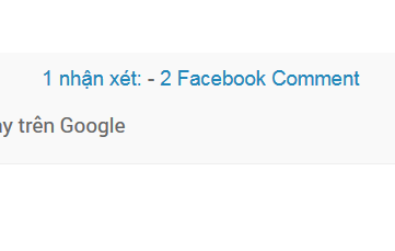 Thêm tổng số nhận xét Facebook vào Blogger