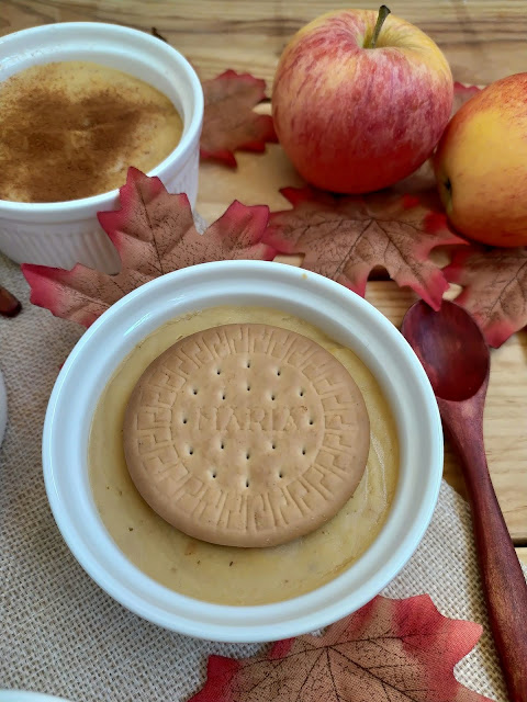 Natillas de manzana. Postre de otoño, aprovechamiento, fácil, tradicional, canela, rico, sin horno Cuca