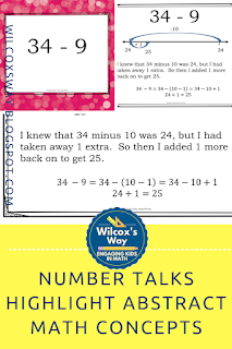 Number talks in your middle school math classroom can highlight some abstract math concepts and make them more concrete