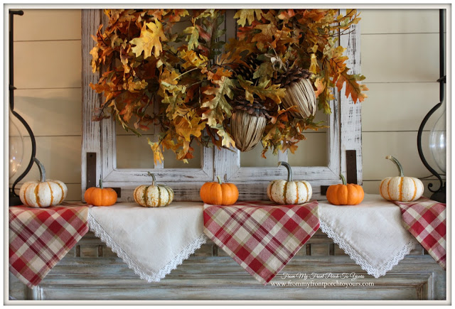 French- Farmhouse-Fall-Decor-Fireplace-Mantel-Pumpkins-From My Front Porch To Yours