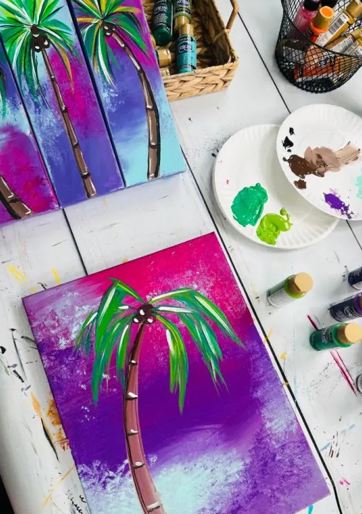 Easy DIY Palm Tree Painting