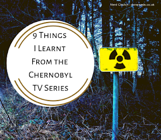 '9 Things I Learnt From the Chernobyl TV Series' title image with radiation sign in front of trees