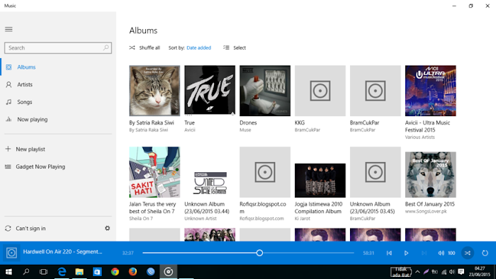 XBOX Music Windows 10 