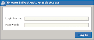 Login to VMware Infrastructure Web Access