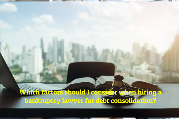 Which factors should I consider when hiring a bankruptcy lawyer for debt consolidation?
