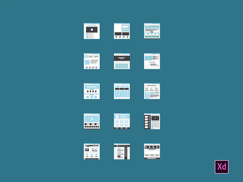 Tiny Wireframe Template for Adobe XD