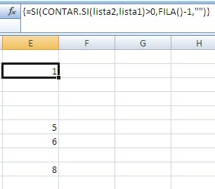 Excel elementos únicos y repetidos