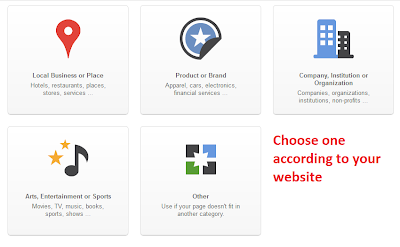 create Google plus page for my website