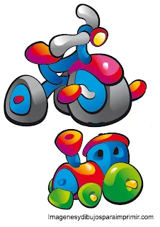 triciclo y tren para bebe juguetes de bebe para imprimir