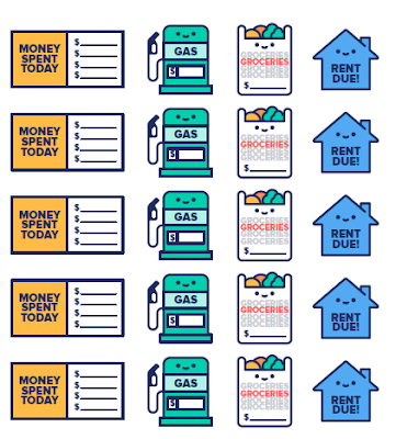 Free budgeting printables and stickers to help you keep a monthly budget