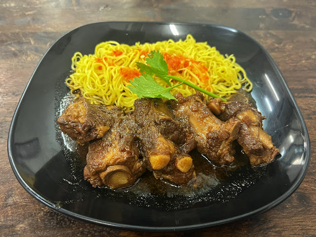 braised pork rib noodles in Bangkok, Thailand