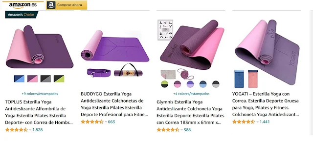 esterillas de yoga, tapete de yoga, mat de yoga antideslizante Amazon