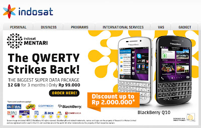 Harga Pre-Order Blackberry Q10 Indosat