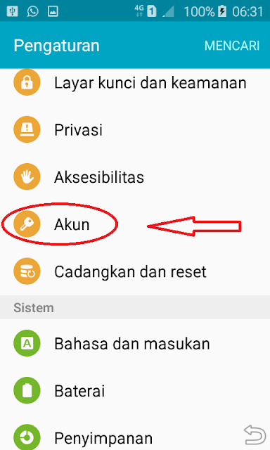 pengaturan akun google