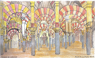 Resultado de imagen de la mezquita de cordoba DIBUJO