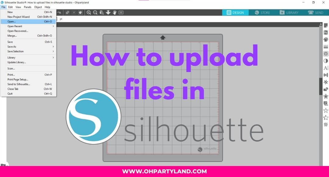 How to upload files in silhouette studio