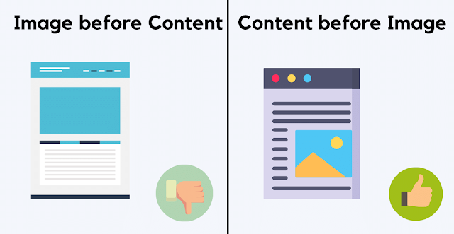 Avoid Image First & write Short Brief Content first