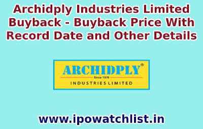 archidply buyback detail