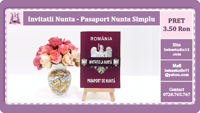 Invitatii Nunta Pasaport Nunta Simplu