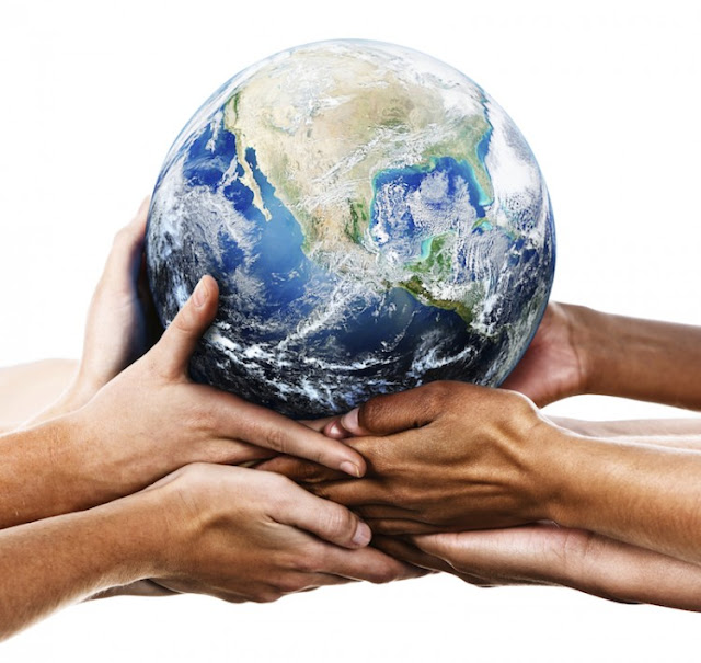 People of the world coming together to be more eco-friendly