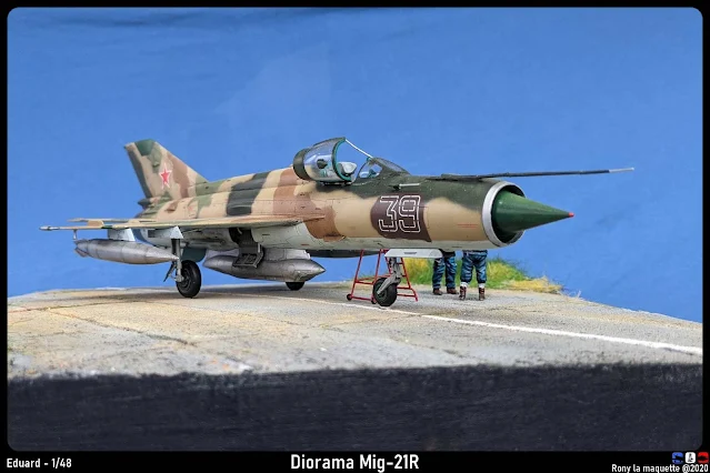 Diorama, Mig-21R Eduard au 1/48.