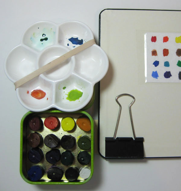 Fueled by Clouds & Coffee: Review: Kuretake Gansai Tambi Portable Watercolor  Palette