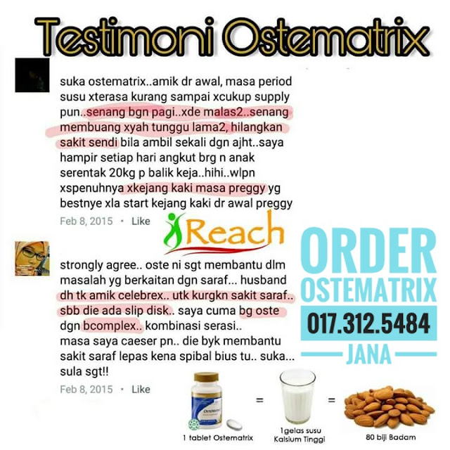 kebaikan ostematrix kalsium shaklee